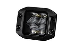 Light Pods, Black Magic, Flood, Flush Mount, 3.2 in. Square, LED, Black Housing, Kit