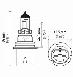 Light Bulbs, High Wattage Series, 9004/HB1 Bulb Style, Halogen, White, 3200K Color Temperature, Pair