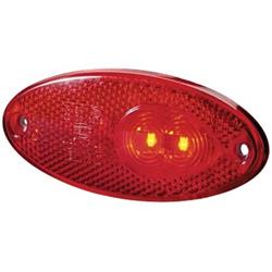 Tail Lamp Assembly, Oval, Black Housing, Red Lens, Each