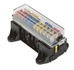 Fuse Block, 16 Circuit, Blade Style Fuse, Weather-Resistant, Each