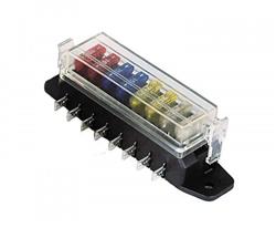 Fuse Block; Fuse Box; 8 Gang; Side Connections