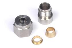 Fitting Kit, Weld-On, Stainless Steel, Natural, 1/4 in., Nut and Ferrule, Kit