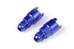 Fuel Fitting, Flex Fuel Fitting, Aluminum, Black, 3/8 in. GM Spring Lock to -6AN Male, Pair