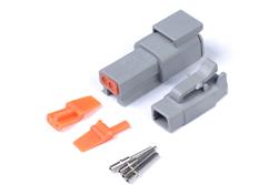 Plug and Pins Only - Matching Set Deutsch DTM-2 Connectors (7.5 Amp)