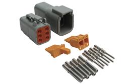 Plug and Pins Only - Matching Set Deutsch DTM-6 Connectors (7.5 Amp)