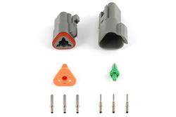 Plug and Pins Only - Matching Set of Deutsch DT-3 Connectors (DT06-3S + DT04-3P) - ( 13 Amp)