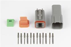 Plug and Pins Only - Matching Set of Deutsch DT-6 Connectors (DT06-6S + DT04-6P) - ( 13 Amp)