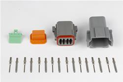 Plug and Pins Only - Matching Set of Deutsch DT-8 Connectors (DT06-8S + DT04-8P) - ( 13 Amp)