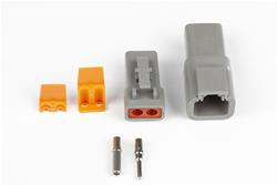 Plug and Pins Only - Matching Set of Deutsch DTP-2 Connectors (25 Amp)