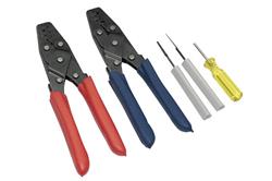 Dual Crimper set - inc 3 pin removal tools