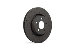 Brake Rotor, Talon, Vented, Cross-Drilled and Slotted Surface, Iron, Gray Geomet Coated, Volkswagen, Front, Pair