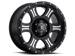 Icon Alloys Shield Satin Black with Machined Face Wheels