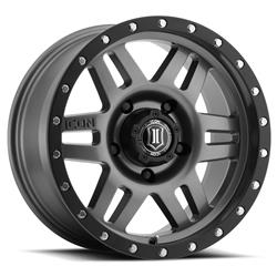 Icon Alloys Six Speed Gunmetal Wheels