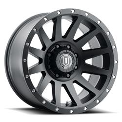 Icon Alloys Compression Satin Black Wheels 2020108147SB