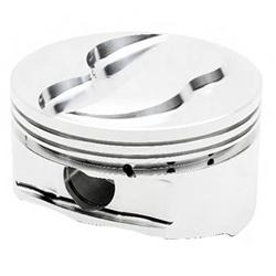 Pistons, Forged, Dome With 2 Valve Reliefs, 4.530 in. Bore, For Aftermarket Big Bore Blocks, Chevy, Set of 8