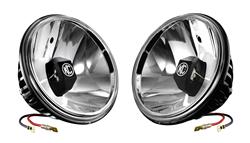 Auxiliary Lights, Gravity LED Insert, 6 in. Round, Spread Beam, 20 watt, Clear Lens, Aluminum Housing, Pair