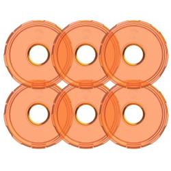 Replacement Lens, Cyclone V2, Amber, 2.200 in. Diameter, Set of 6