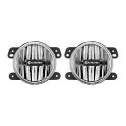 Auxiliary Lights, Gravity LED Fog, 4 in. Round, 20 watt, Clear Lens, Magnesium Housing, Jeep, Pair