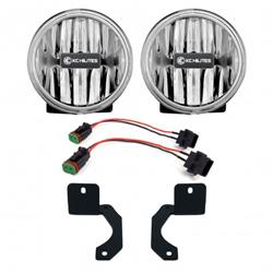 Auxiliary Lights, Gravity LED G4 Fog, 3.940 in. Round, 10 watt, Clear Lens, White Bulb, Magnesium Housing, Jeep, Pair