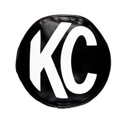 Light Covers, Round, 6 in. Diameter, Vinyl, Black/White, KC Logo, Pair