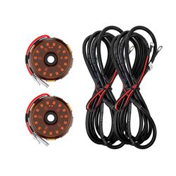 Auxiliary Lights, Cyclone V2, 2.20 in. Diameter, Fog Light, Amber Lens, Add-On Kit, 2.50 Meter Harnesses, Sold as a Kit