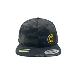 KC Logo, Camo/Black, Flat Bill, One Size, Adult, Snap, Each