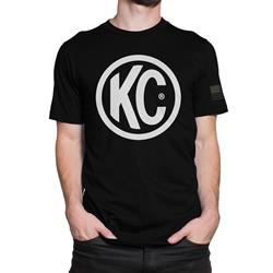 T-Shirt, KC Classic White Logo Shirt, Black, Men's Medium, Each