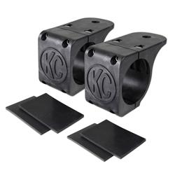 Auxiliary Light Mounting Brackets, Tubular Bar Bracket Style, Nylon, Black, 1.750 in. - 2.000 in. Tubing Diameter, Pair