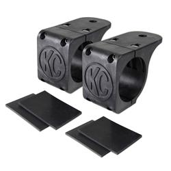 Mounting Bracket, Tubular Bar Mount, Nylon, Black, 2.25 in. To 2.50 in. Diameter Bars, Pair