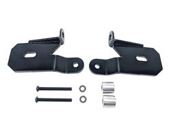 Light Mount Brackets, Windshield Side Mount Light Brackets, A-pillar Style, Steel, Black Powdercoated, Jeep, Pair