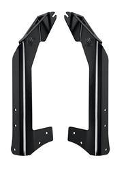 Light Mount Brackets, Windshield Frame, Steel, Black Powdercoated, Jeep, Pair