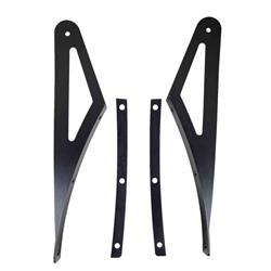 Light Mounting Bracket, 57 in. Light Bar, Overhead, Steel, Black Powdercoated, Ford, Pair