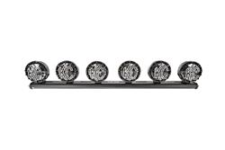 Light Bar, Apollo Pro Xross LED Light Bar, Lights, 6 in., Round, Aluminum, Black, Kit