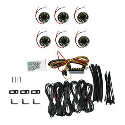 Auxiliary Lights, Cyclone V2, Flood/Rock, LED, Clear Lens, Black Housing, Universal, Kit