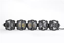 Light Bar, HiLiTES Gravity LED Pro6, LED Bar Lamp Style, Round, Clear Bulb and Lens, Black Housing, 9-32 V, 32.875 in. Length, Each