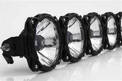 Light Bar, Gravity LED Pro6, Round, White Bulb, Black Housing, 51.625 in. Length, Jeep, JK, Kit