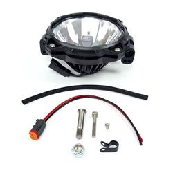 Auxiliary Lights, Gravity LED Pro6, 6.00 in. Diameter, Clear Lens, Clear Bulb, Black Housing, 20 Watts, Each