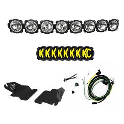 Light Bar Kit, Gravity LED Pro6, 50 in. Length, Steel Brackets, Black Powdercoated, Ford, Kit