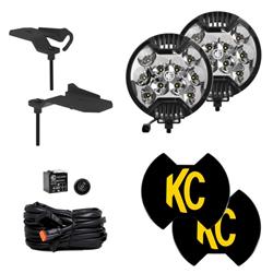 Auxiliary Light, SlimLite, LED, 6 in, Round, Jeep, Kit