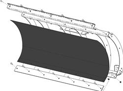 Replacement Poly Blade Face, POLY BLADE REPLACEMENT 72" BLADE FACE