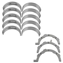 Main Bearings, 1/2 Groove, Standard Size, Bi-metal, Silicon Aluminum, Ford Modular V8, Set of 5