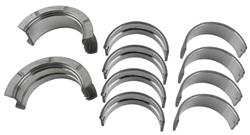 Main Bearings, 1/2 Groove, .010 in. Crankshaft Undersize, Bi-metal, Silicon Aluminum, Ford, Small Block, Set of 5