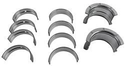 Main Bearings, 1/2 Groove, .001 in. Crankshaft Undersize, Bi-metal, Silicon Aluminum, Chevy, Small Block, Set of 5