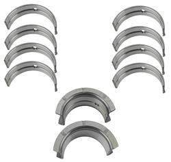 Main Bearings, 1/2 Groove, Standard Size, Bi-metal, Silicon Aluminum, Chevy, Small Block, Set of 5