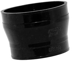 Tubing Couplers, 4.0 in. Inlet, 3.5 in. Outlet, Straight, Silicone, Black, Each