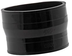 Tubing Couplers, 3.50 in. Inlet, 3.25 in. Outlet, Straight, Silicone, Black, Each
