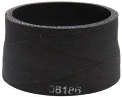 Air Intake Adapter, Clamp-on, 3.25 in. Diameter to 3 in. Diameter, 2.00 in. Long, Tapered, Black, Silicone, Each