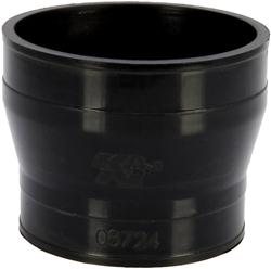 Air Intake Coupler, Clamp-on, 3.00 in. Diameter to 3.50 in. Diameter, 3.00 in. Long, Straight, Black, Silicone, Each