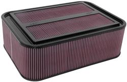 Air Cleaners, Air Box, Carbon Fiber, Element Filter Top, 18 7/8 in. Long, 13 3/4 in. Wide, 6 1/4 in. Tall, Cotton Gauze Filter, Red, Oiled. Kit