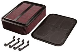 Air Cleaners, Air Box, Fuel Injected, Carbon Fiber, Filter Element Top, 18 13/16 in.Long, 13 3/4 in. Wide, 4 1/8 in. Tall, Cotton Gauze, Red, Kit